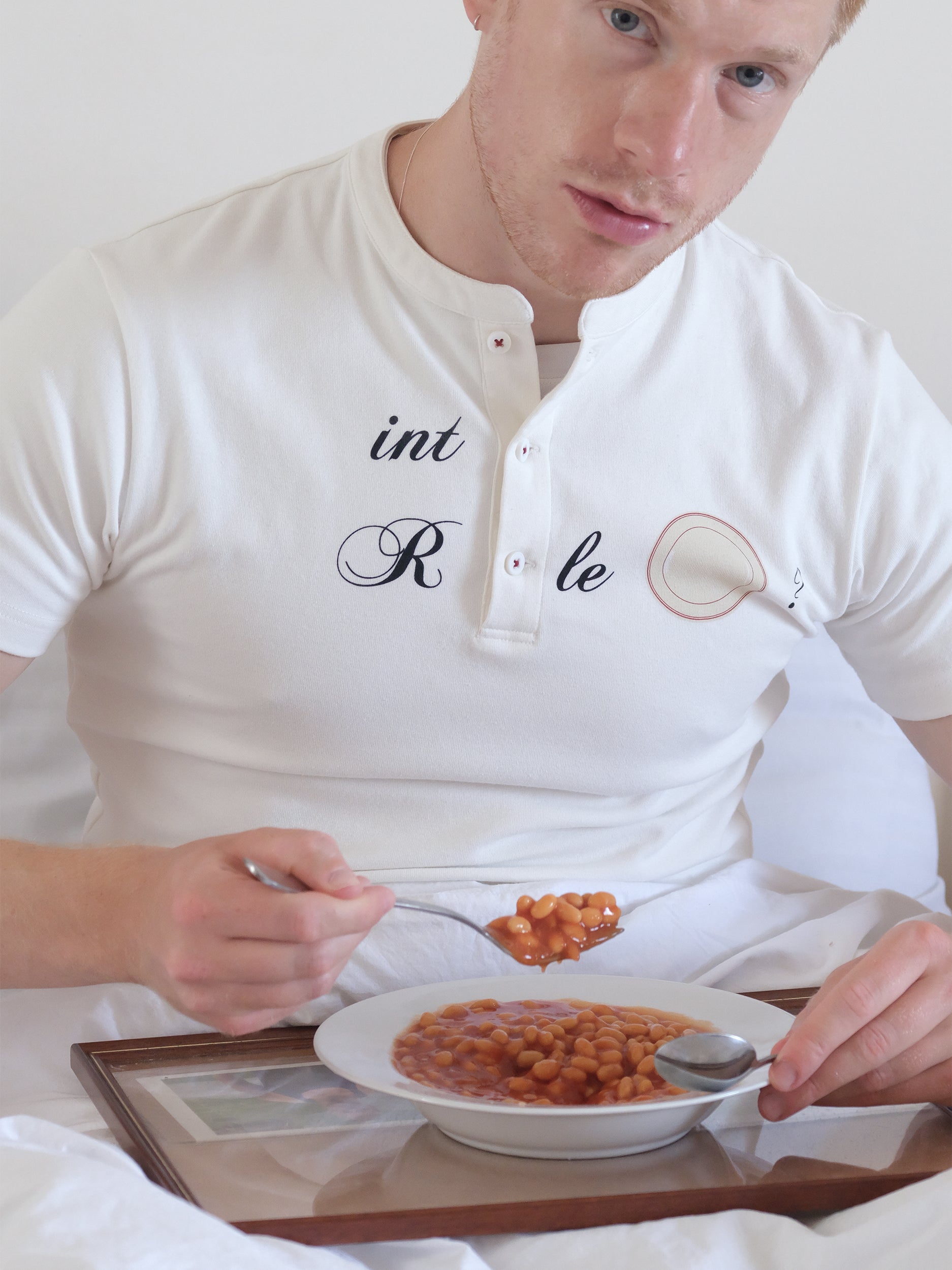 SLIM-FIT RIBBED HENLEY T-SHIRT